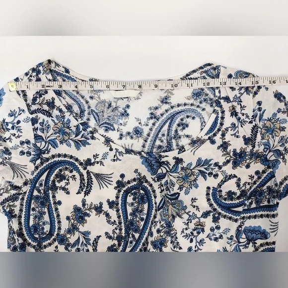 H&M paisley tie front crop top size S - Picture 10 of 13